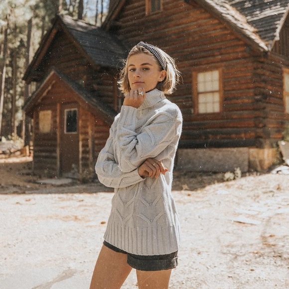 Artizia Wilfred Merino Wool Champeaux Sweater Size XXS Turtleneck Cableknit Grey - Picture 9 of 11